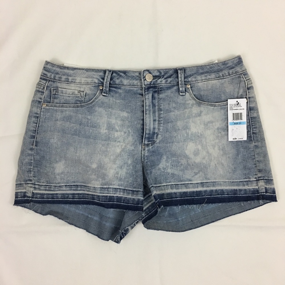 Women Jeans Shorts Size 31 Distressed Blue cutoffs